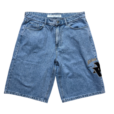 Pantalón Corto Baggy Premium Blue Used Black Bird Adrian...