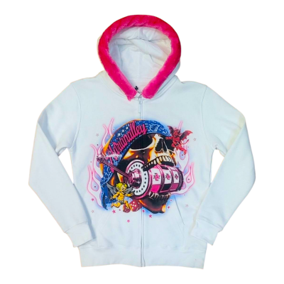 Sudadera Full Zip Crazy Skull Premium Adrian Alley...