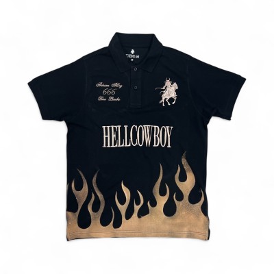 Polo Bordado Dye "HELLCOWBOY" Premium Adrian Alley...