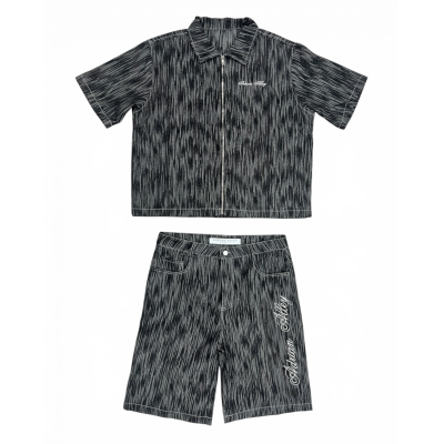 Conjunto Corto Semi-Crop Premium Denim Encoded Adrian...