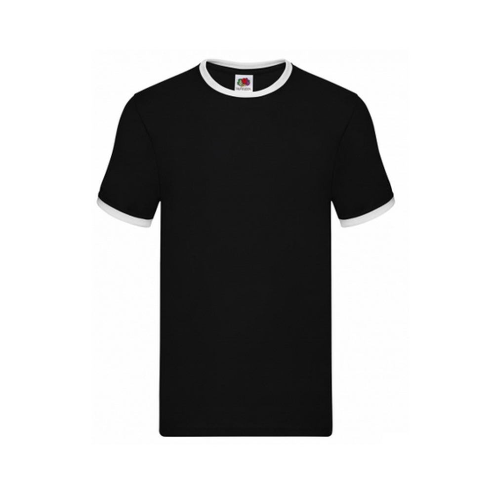 Camiseta Ringer Negra Para Personalizar UNA IMPRESIÓN
